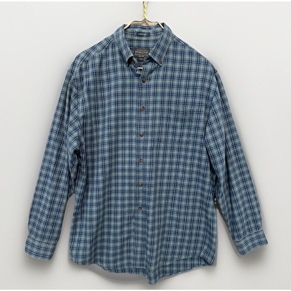 Pendleton Plaid Somerset Shirt Long Sleeve Cotton Blend Brushed Mens Large